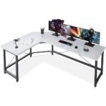 L shaped computer desk Steady Corner L-Shaped Computer Desk - A sleek and space-saving solution for your office or home workspace, offering a perfect blend of style and functionality.