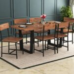 6 Seater Dining Set | 6 Seater Dining Set In Natural Finish