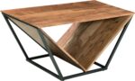 Pike Solid Wood Triangle Cocktail Coffee Table