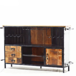 Priti Iron Wooden Automobile Theme Bar Counter