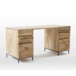 Priti Industrial Modular Desk 2 File Cabinets