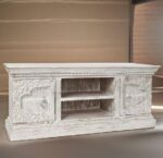 TV cabinet carved in mango wood